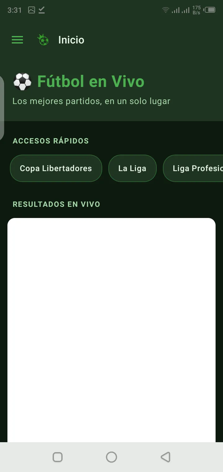 Pelota Libre APK sports channels and football league coverage on Android
